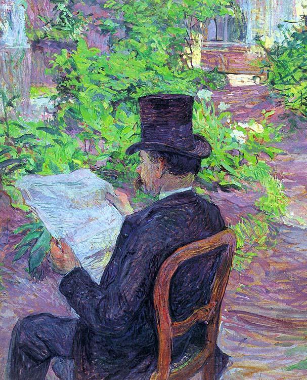 desire-dehau-reading-a-newspaper-in-the-garden-1890
